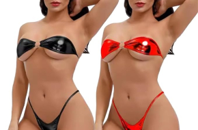 Women Sexy One Piece Swimsuit High Cut Monokini Open Front Swimwear Sexy Deep V Beachwear