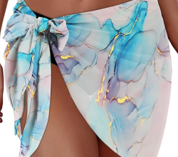 Swimsuit Coverups for Women Sarong Beach Bikini Wrap Sheer Short Skirt Chiffon Scarf for Swimwear
