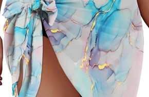 Swimsuit Coverups for Women Sarong Beach Bikini Wrap Sheer Short Skirt Chiffon Scarf for Swimwear